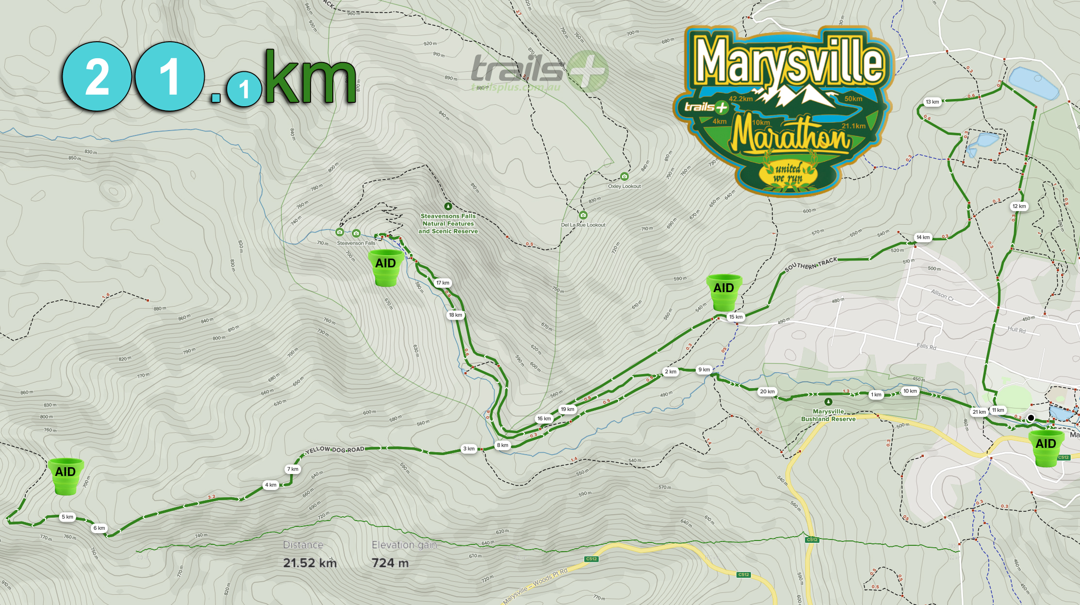 Map 21k | Marysville Marathon Festival